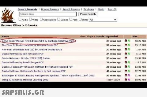 Search Torrents Browse Torrents | Recent Torrents | TV shows | Music | Top 100 Search here. Pirate Search Audio Video Applications Games Porn other All Browse Other   E-books Name OAKA Repair Manual First Edition 2004 by Santiago Calatrava Valls The Films Of Dustin Holman by Douglas Brode PDF View: Single / Double Uploaded 29 mins ago 30 mins ago 32 mins ago 34 mins ago 35 mins ago 36 mins ago How Feel, Infatuated Fae (01) by Jeneane O Riley EPUB Dustin Hoffman by lain Johnstone PDF Salute Naturale - October 2023 [Pdf] Italian Dustin Hoffman by Ronald Bergan PDF Dustin: A Biography Of Dustin Hoffman by Michael Freedland PDF Dustin Hoffman: Hollywood s Antihero by Jeff Lenburg PDF Balasingam B. Robust Battery Management Systems. Theory, Algorithms....Soft 2023 Wang Z. Numerical Machine Learning 2023  AA A 38 mins ago A 40 mins ago 53 mins ago Today 13:39 Size 58.28 MiB 19.13 MiB 1.64 MiB 5.17 MB 95.37 MiB 16.2 MiB 13.85 MiB 12.75 MB 11.96 MiB 18.93 MiB