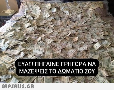 ΕΥΑ!!! ΠΗΓΑΙΝΕ ΓΡΗΓΟΡΑ ΝΑ ΜΑΖΕΨΕΙΣ ΤΟ ΔΩΜΑΤΙΟ ΣΟΥ