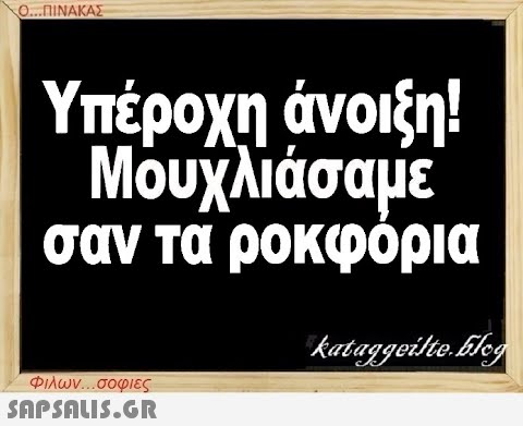 Ο...ΠΙΝΑΚΑΣ Υπέροχη άνοιξη! Μουχλιάσαμε σαν τα ροκφόρια kataggeilteEleg Φιλων...σοφιες