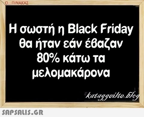 0..ΠΙΝΑΚΑΣ Η σωστή η Black Friday θα ήταν εάν έβαζαν 80% κάτω τα μελομακάρονα